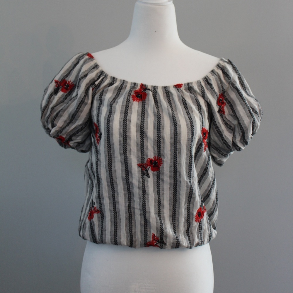 Off the Shoulder Embroidered Top